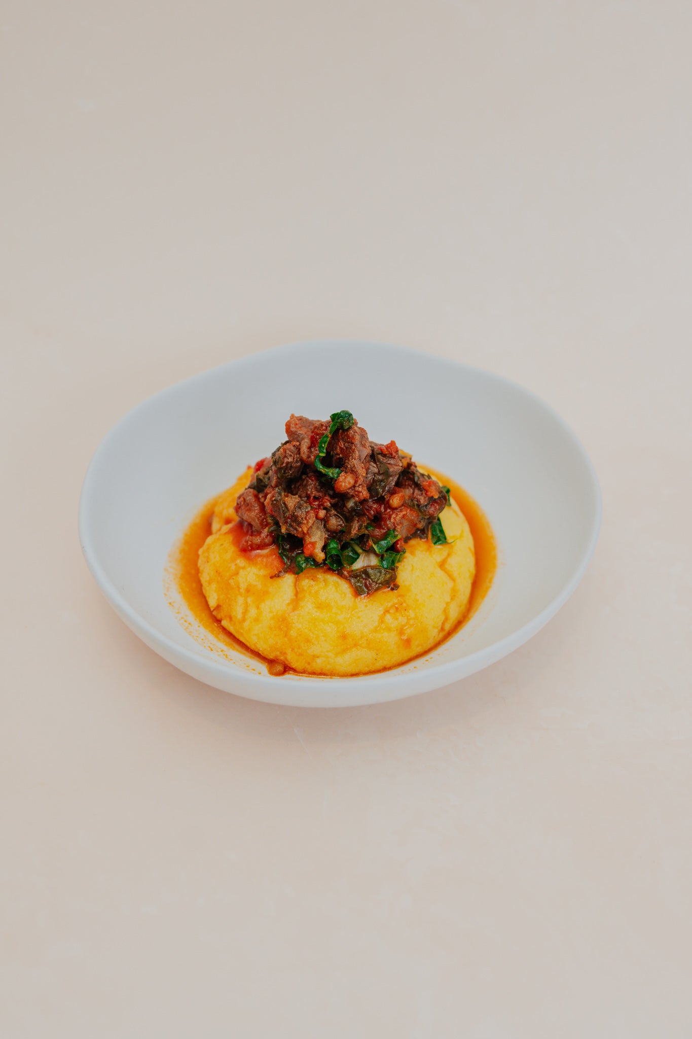 Beef and Silverbeet Stew with Creamed Polenta