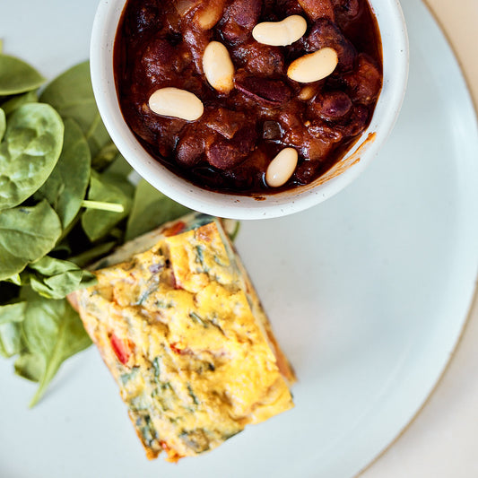 Mexican Breakfast Frittata with Smokey Baked Beans